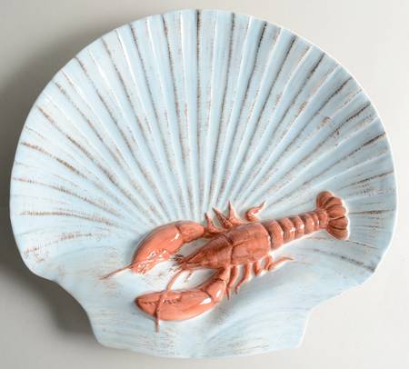 Fisherman's Catch 13" Shell Shape Platter