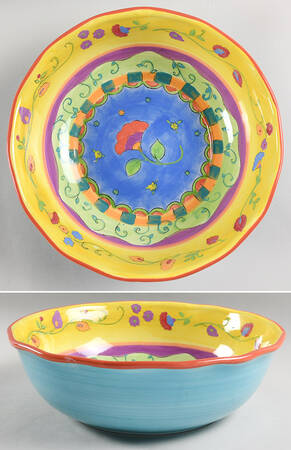 Floral Brights 13" Pasta Serving Bowl