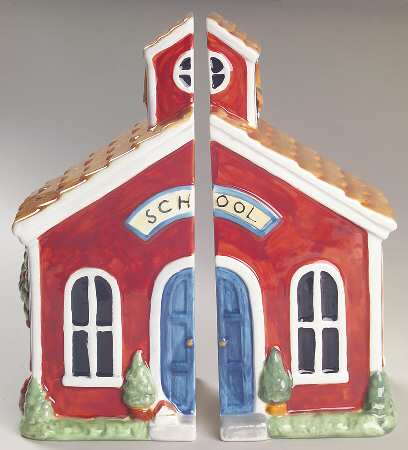 School Days China Bookend - Set of 2