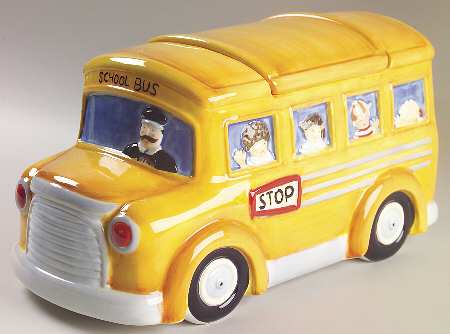 School Days Figural Cookie Jar & Lid