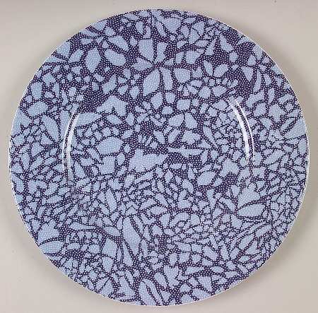 Blue Stencil Salad Plate by Calvin Klein
