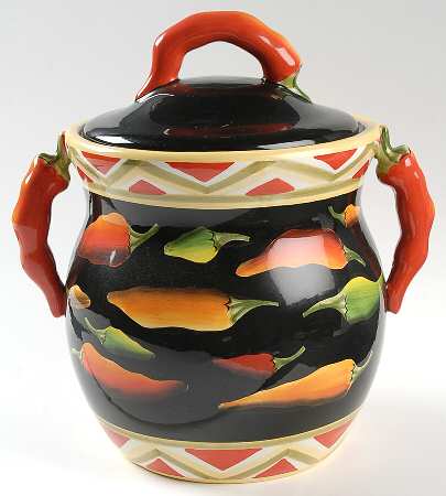 Caliente Figural Cookie Jar & Lid
