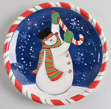 Peppermint Snowman Dessert/Pie Plate
