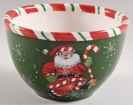 Peppermint Santa Individual Ice Cream Dish