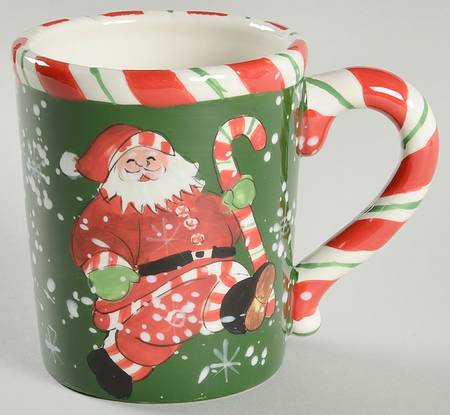 Peppermint Santa Mug