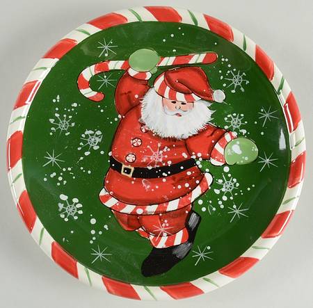 Peppermint Santa Dessert/Pie Plate