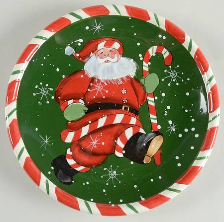 Peppermint Santa Dessert/Pie Plate