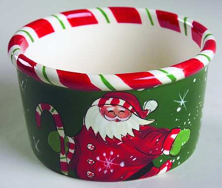 Peppermint Santa Dip Bowl (for Dip and Spreader)