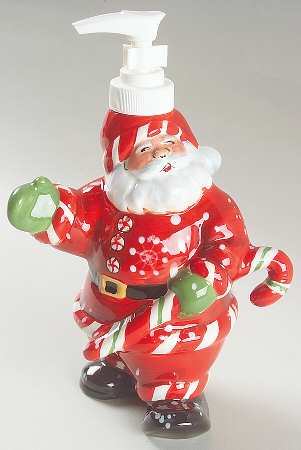 Peppermint Santa Figural Lotion Dispenser