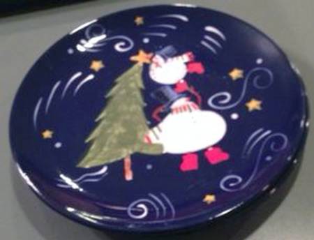 Cool Snowman Dessert/Pie Plate