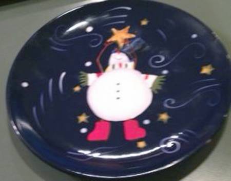 Cool Snowman Dessert/Pie Plate