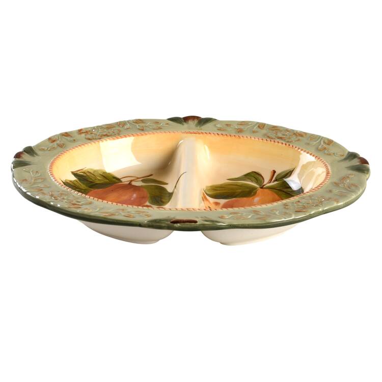 Toscana Oval Divided Vegetable Bowl by Certified International