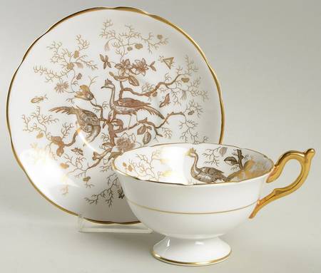 Cairo Gold on White (Non Embossed) by Coalport