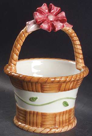 Bunny Blossoms Medium Basket with Handle