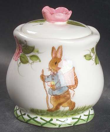 Bunny Blossoms Sugar Bowl & Lid