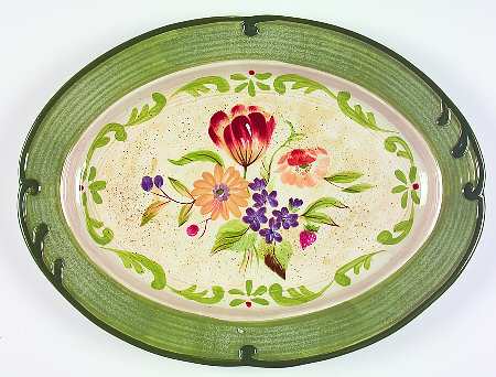 Bouquet 18" Oval Serving Platter