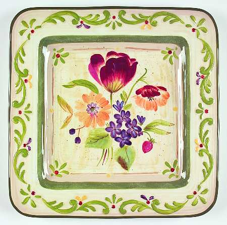 Bouquet 16" Square Serving Platter