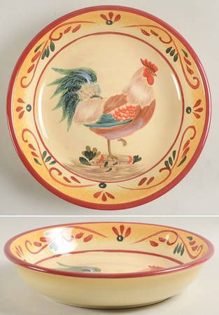 Tuscan Rooster 9" Individual Pasta Bowl