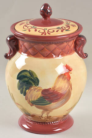 Tuscan Rooster Small Canister & Lid