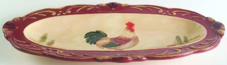 Tuscan Rooster 19" Fish Platter