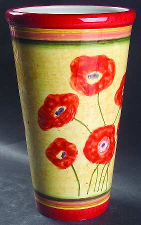 Poppies 11" Vase