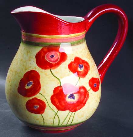 Poppies 128 Oz Pitcher