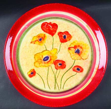 Poppies 16" Chop Plate (Round Platter)