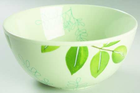 Laurel (Green, White&Pink) Soup/Cereal Bowl