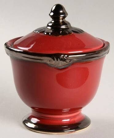 Embassy Burgundy Sugar Bowl & Lid