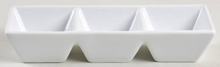 Whiteware Square Dip Server Bowl/3 Section