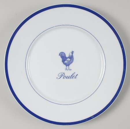 Whiteware Blue Poulet Salad Plate