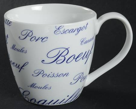 Whiteware Blue Poulet Mug