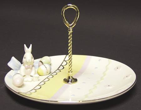 Easter Round Serving Plate with Handle (DP)