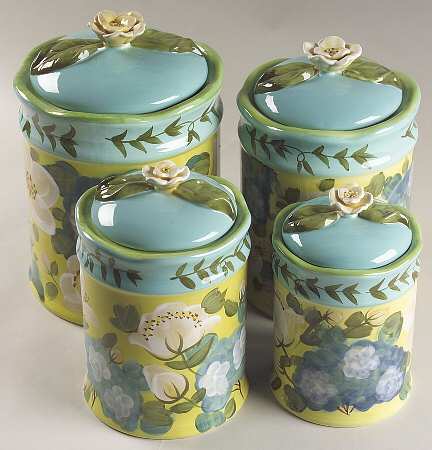 Lisa's Garden (4 Piece) Canister Set (Box Set)