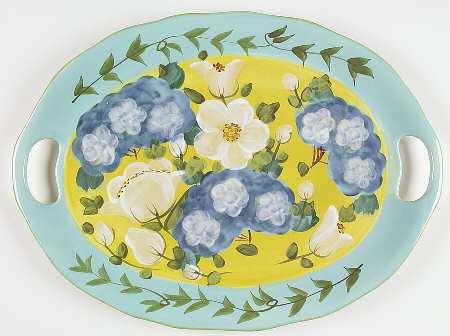 Lisa's Garden Handled Tray