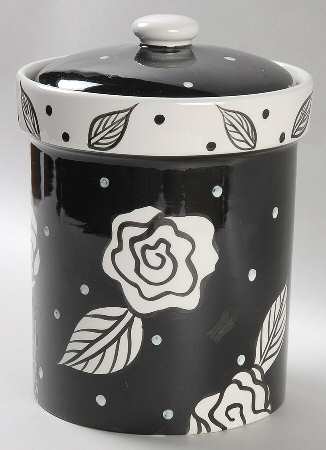 Evening Rose Large Canister & Lid