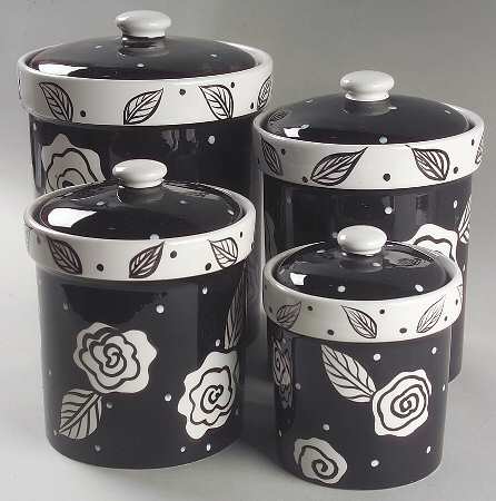 Evening Rose (4 Piece) Canister Set (Box Set)