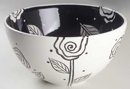 Evening Rose 11" Large Salad Serving Bowl
