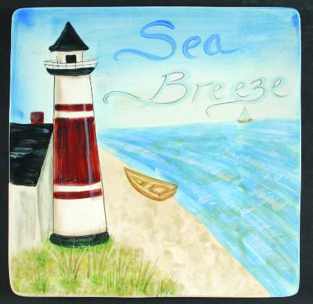 Sea Breeze 13" Square Serving Platter