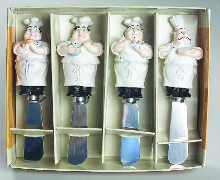 A la Carte Chefs Individual Spreader - Set of 4 Motifs