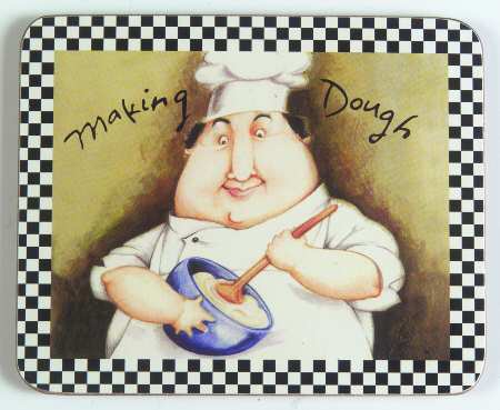 A la Carte Chefs Rectangular Coaster-Corkback