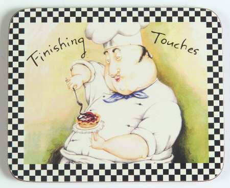 A la Carte Chefs Rectangular Coaster-Corkback