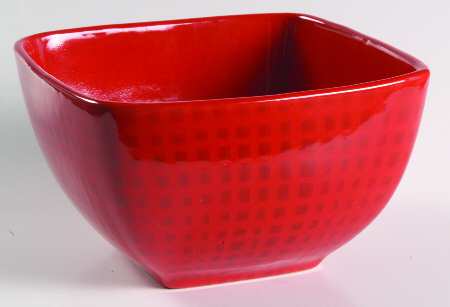 Linen Square Red Soup/Cereal Bowl