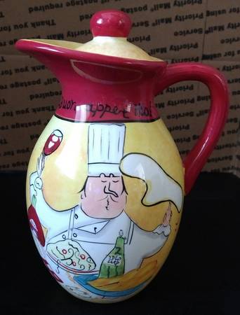 Buon Appetito Oil Jar/Server & Lid