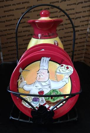Buon Appetito (7 Pc) Oil Set (Oil&Lid,4 Motif Dip & Metal Std)