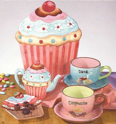 Coffee & Dessert 15" Cupcake Shaped Platter