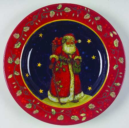 Victorian Santa Dessert/Pie Plate