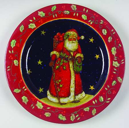 Victorian Santa Dinner Plate