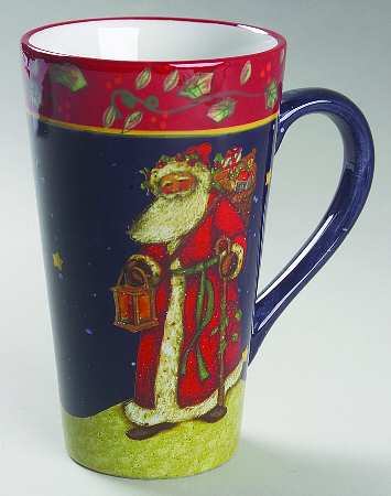 Victorian Santa Latte Mug