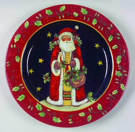 Victorian Santa Dinner Plate